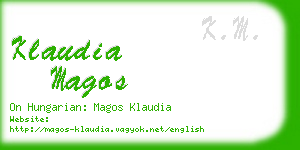 klaudia magos business card